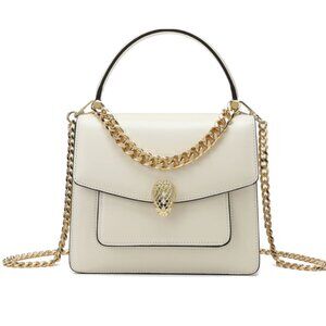 TIFFANY & FRED PARIS SMOOTH LEATHER FOLD OVER SERPENTINE CROSSBODY BAG